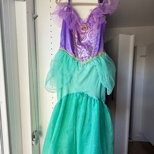 Disney Little Mermaid Purple and Teal Light Up Kids Costume Dress